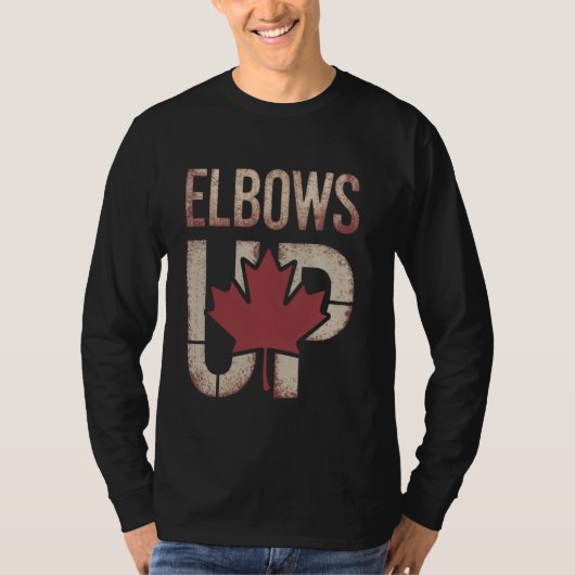 Ellebogen omhoog Canada Meme T-shirt (Voorkant)