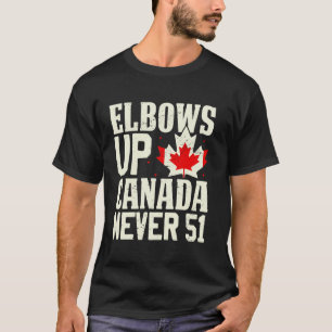 Ellebogen Omhoog Canada Nooit 51 Canada Vlag Stevi T-shirt