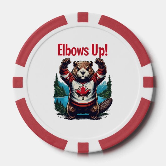 Ellebogen omhoog Canada Poker Chips (Voorkant)
