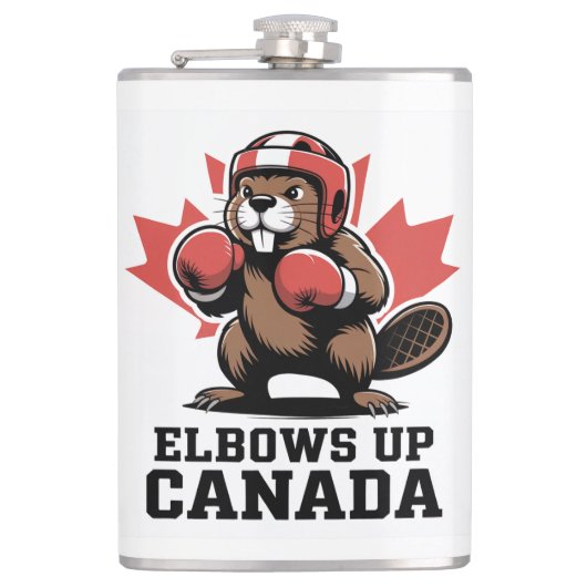 Ellebogen omhoog Canada | Quirky Canadian Pride Gi Heupfles (Voorkant)