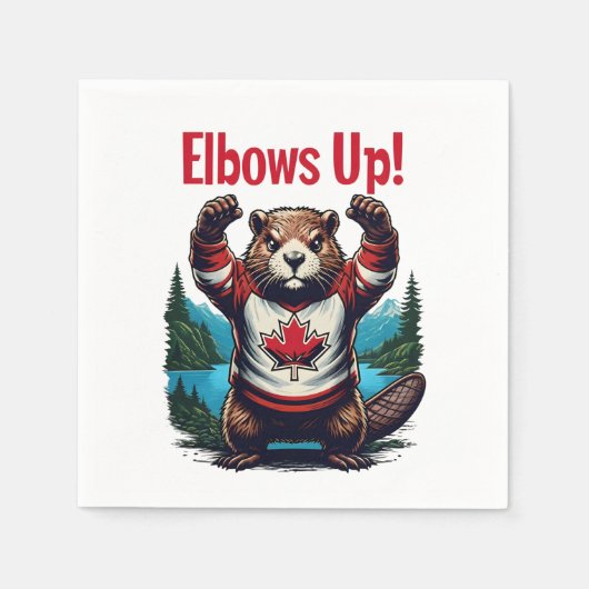 Ellebogen omhoog Canada Servet (Voorkant)
