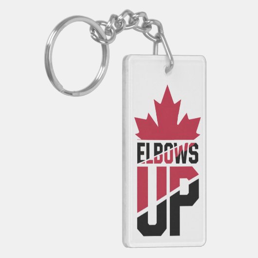 Ellebogen omhoog Canada Sleutelhanger (Voorkant Links)