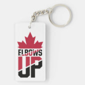 Ellebogen omhoog Canada Sleutelhanger (achterkant)