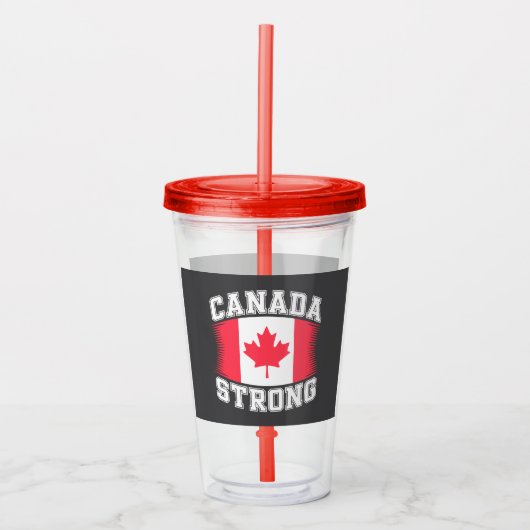 Ellebogen omhoog Canada Sterk Acryl Drinkbeker (Voorkant)