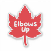 Ellebogen omhoog Canada Sticker (Voorkant)