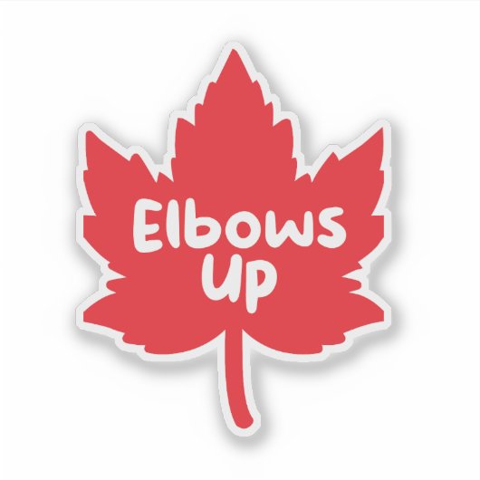 Ellebogen omhoog Canada Sticker (Voorkant)