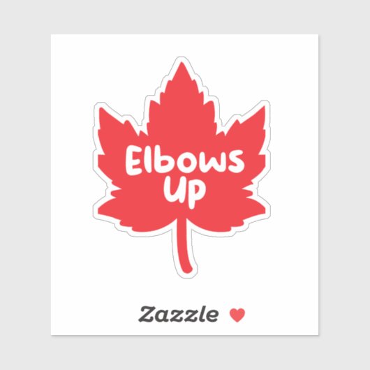Ellebogen omhoog Canada Sticker (Vel)