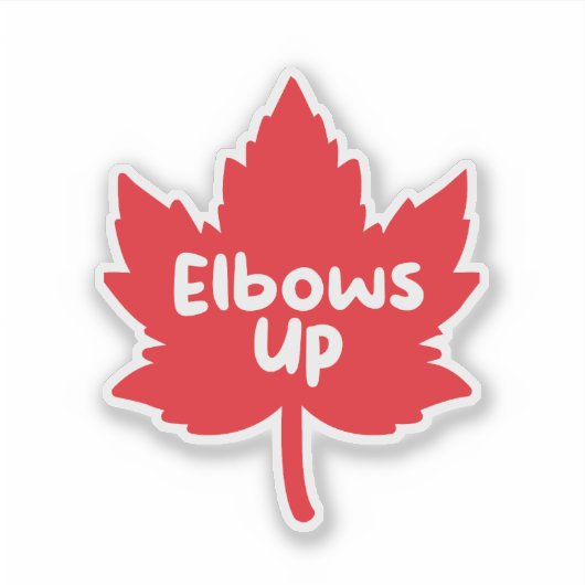 Ellebogen omhoog Canada Sticker (Voorkant)