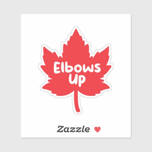 Ellebogen omhoog Canada Sticker (Vel)