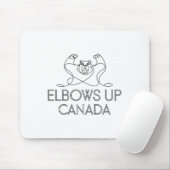 Ellebogen Omhoog Canada Sticker3 Muismat (Met muis)