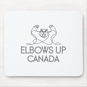 Ellebogen Omhoog Canada Sticker3 Muismat
