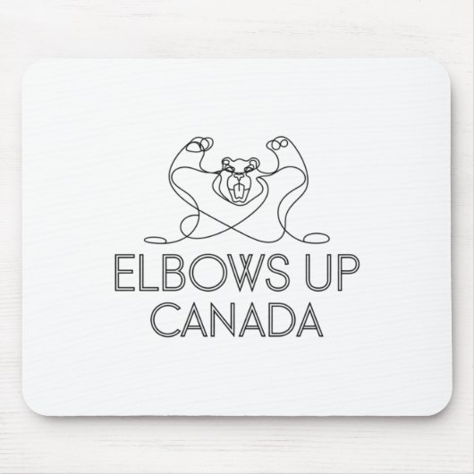 Ellebogen Omhoog Canada Sticker3 Muismat (Voorkant)
