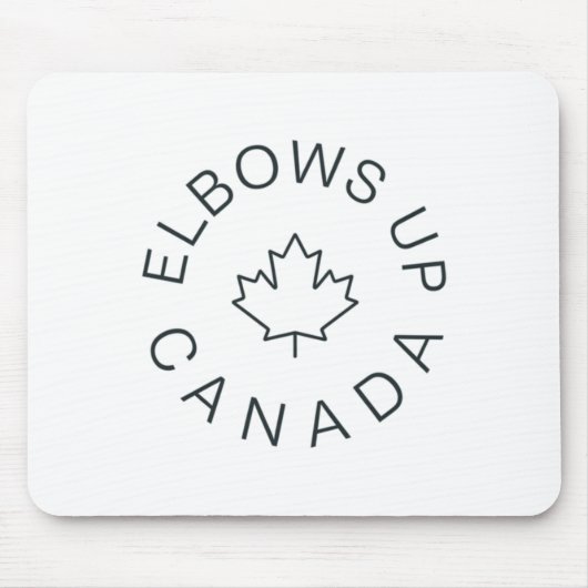Ellebogen omhoog Canada Sticker6 Muismat (Voorkant)