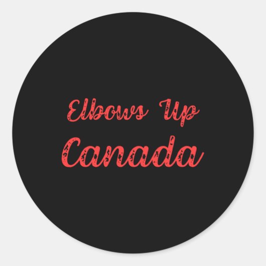 Ellebogen omhoog Canada Sticker 11 (Voorkant)
