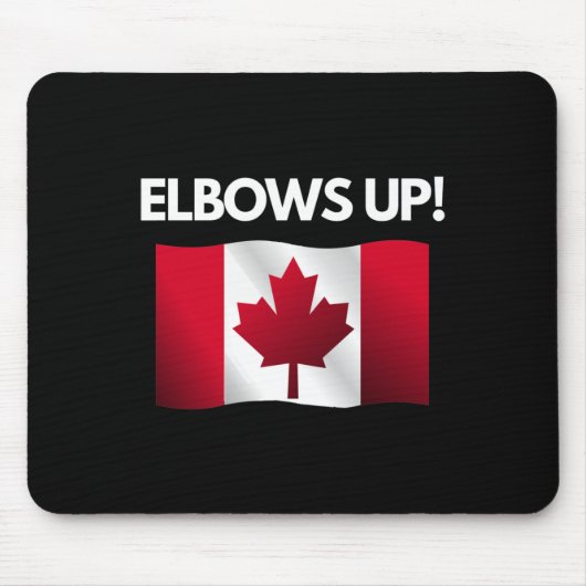 Ellebogen omhoog Canada Sticker 12 Muismat (Voorkant)