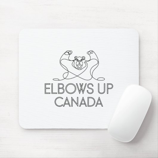 Ellebogen omhoog Canada Sticker 3 Muismat (Met muis)