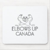 Ellebogen omhoog Canada Sticker 3 Muismat (Voorkant)