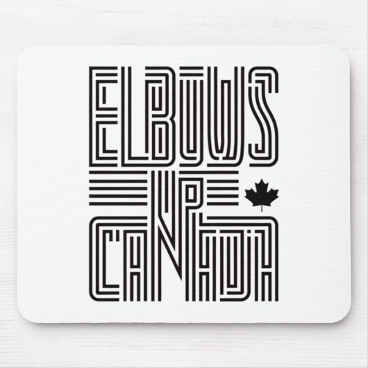 Ellebogen omhoog Canada Sticker 5 Muismat (Voorkant)