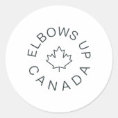 Ellebogen omhoog Canada Sticker 6 (Voorkant)