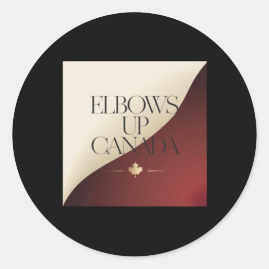 Ellebogen omhoog Canada Sticker 9 (Voorkant)
