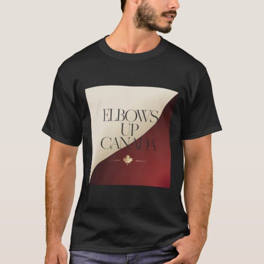 Ellebogen omhoog Canada Sticker 9 T-shirt (Voorkant)