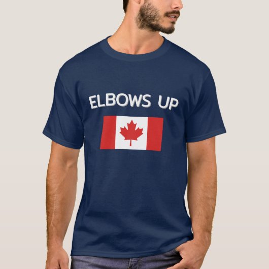 Ellebogen omhoog Canada T-shirt (Voorkant)