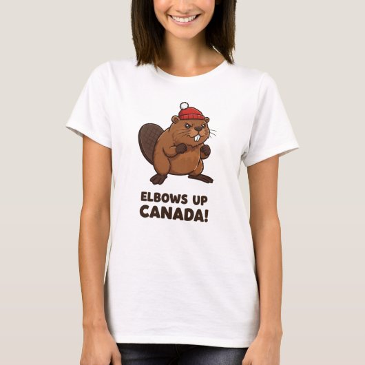 Ellebogen omhoog Canada T-shirt (Voorkant)