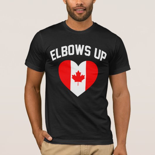 Ellebogen omhoog Canada T-shirt (Voorkant)
