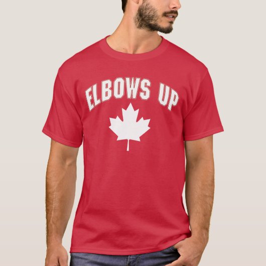 Ellebogen omhoog Canada. T-shirt (Voorkant)