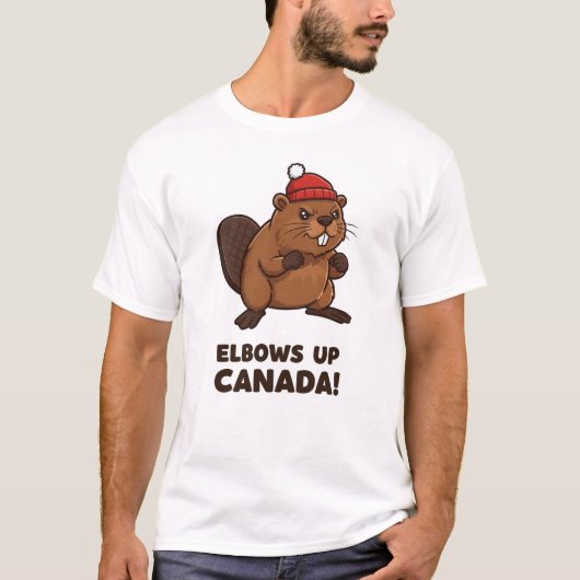 Ellebogen omhoog Canada T-shirt (Voorkant)