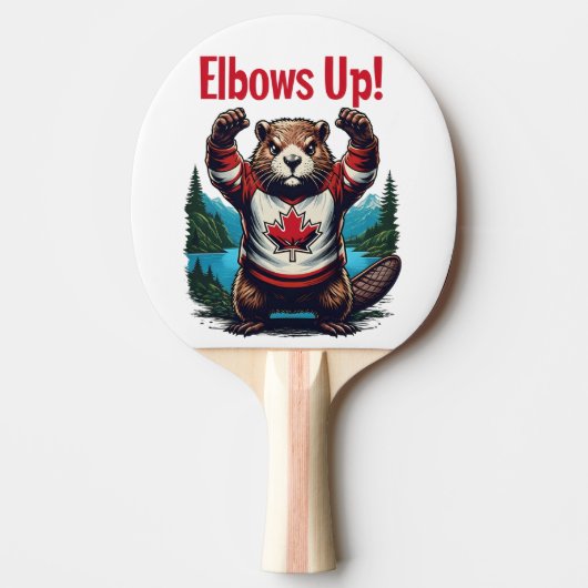 Ellebogen omhoog Canada Tafeltennisbatje (Voorkant)