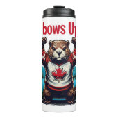 Ellebogen omhoog Canada Thermosbeker (Voorkant)