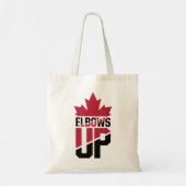 Ellebogen omhoog Canada Tote Bag (Achterkant)