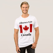 Ellebogen omhoog Canada! Tri-Blend Shirt (Voorkant volledig)