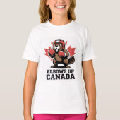 Ellebogen omhoog Canada trots T-shirt (Voorkant)