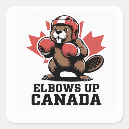 Ellebogen omhoog Canada trots Vierkante Sticker (Voorkant)