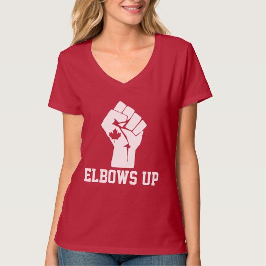 Ellebogen Omhoog Canada - Trotse Canadees T-shirt (Voorkant)