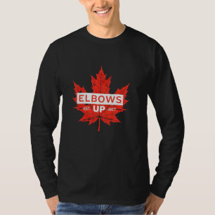 Ellebogen Omhoog Canada True North Sterk en Vrij T T-shirt