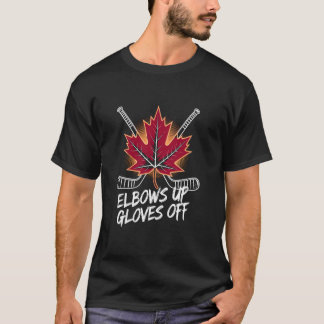 Ellebogen Omhoog Canada True North Sterk Vrij Trot T-shirt