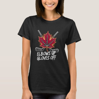 Ellebogen Omhoog Canada True North Sterk Vrij Trot T-shirt