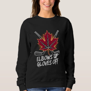 Ellebogen Omhoog Canada True North Sterk Vrij Trot Trui