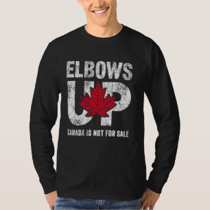 Ellebogen Omhoog Canada Vlag Retro Vintage Canada T-shirt