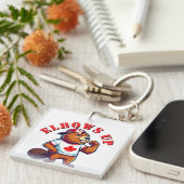 Ellebogen omhoog Canadese bever Sleutelhanger (Voorkant Rechts)