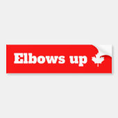 Ellebogen omhoog Canadese trots bumper sticker (Voorkant)