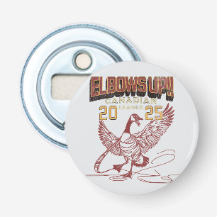 Ellebogen omhoog! Canadian League Canada Ganzen Button Flesopener