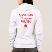 Ellebogen omhoog, dames! Canadese Menopauze Militi Hoodie (Achterkant)
