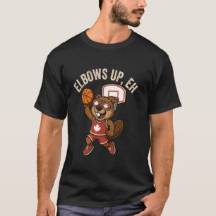 Ellebogen Omhoog Eh Bever Basketbal TShirt Grappig