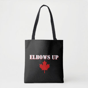 Ellebogen Omhoog Esdoornblad Tote Bag