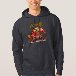 Ellebogen omhoog! Hockey Beaver, Canadese vlag Map Hoodie