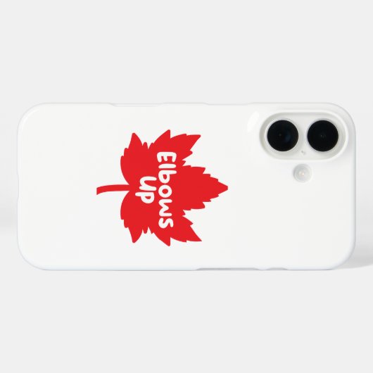 Ellebogen omhoog iPhone Case (Achterkant (horizontaal))